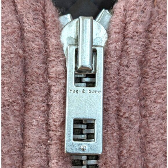 LIKE NEW Rag & Bone Women's Oversized Elle Bomber Jacket in Mauve Size S/P - Picture 9 of 11